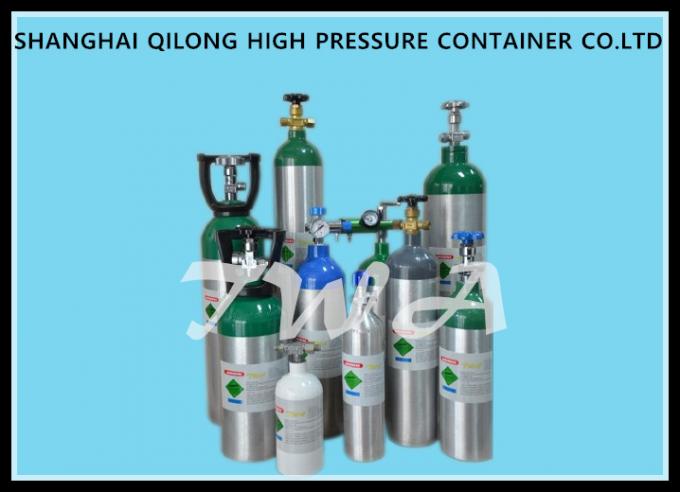 1.5L High Pressure Aluminium Gas Bottles 316mm Length Hospital Oxygen Cylinder
