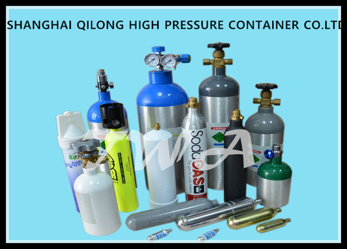 Green 0.67L Aluminum Gas Tanks Medical Grade Oxygen Cylinder LW-YOY