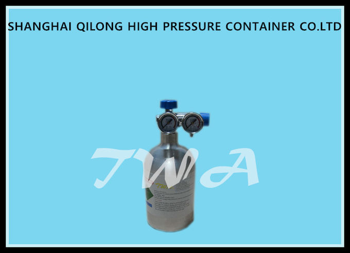 Safety Aluminum Gas Cylinder for Medical , 0.375L compressed oxygen tank