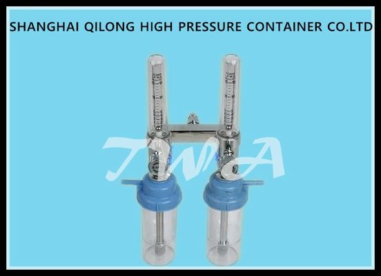 China Double Flowmeter Medical Oxygen Regulator With Polycarbonate Plastic supplier