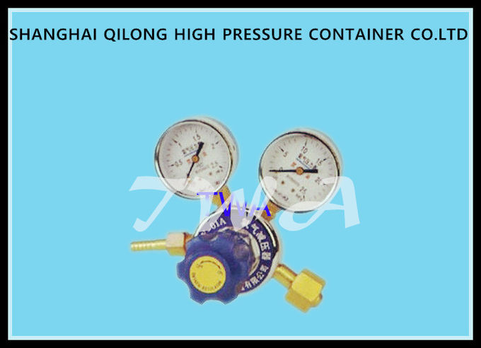 High And Low Pressure Gauge Nitrogen Cylinder Regulator , Gas Cylinder Pressure Regulator